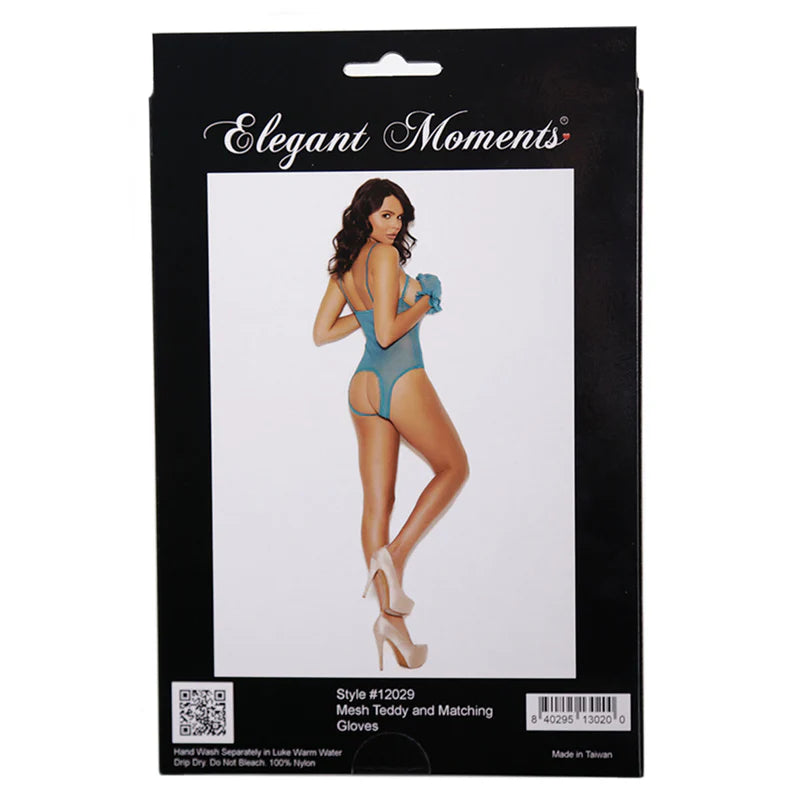 Elegant Moments - Nuisette en maille et gants assortis - Turquoise