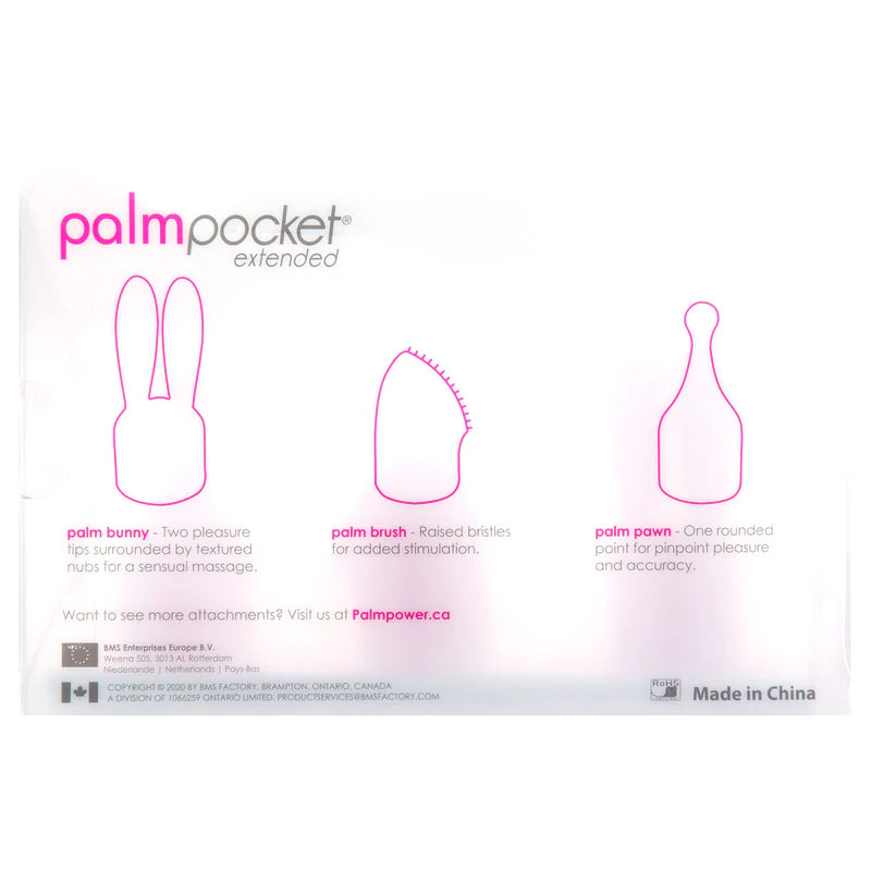 PalmPower - PalmPocket Extended – Têtes de massage en silicone