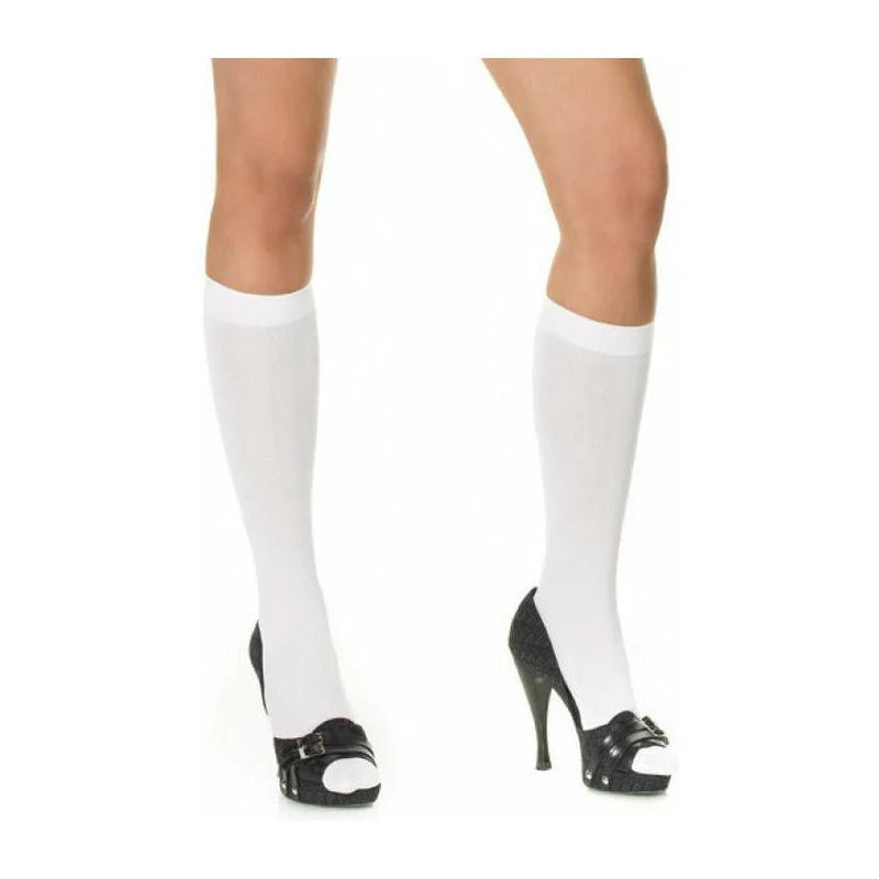 Leg Avenue - Bas collants opaques en nylon  - Blanc