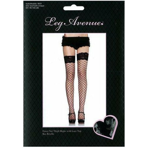 Leg Avenue - Bas résille Fence Net - Noirs - Taille unique
