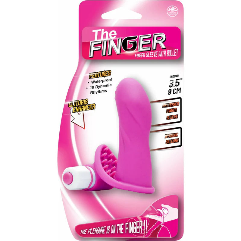 The finger sleeve with bullet pink