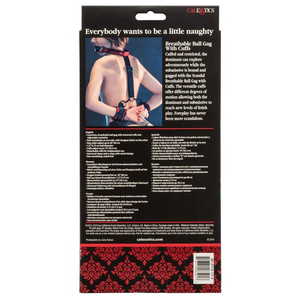 Calexotics - Scandal breathable ball gag with cuffs