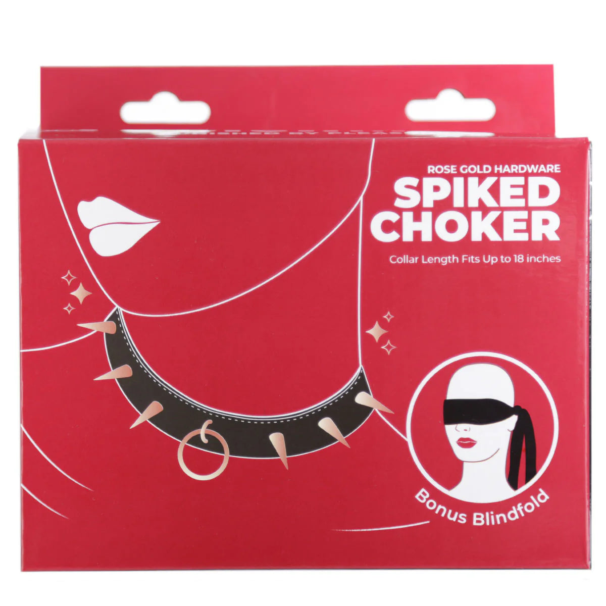 Punishment rose gold hardware spiked choker