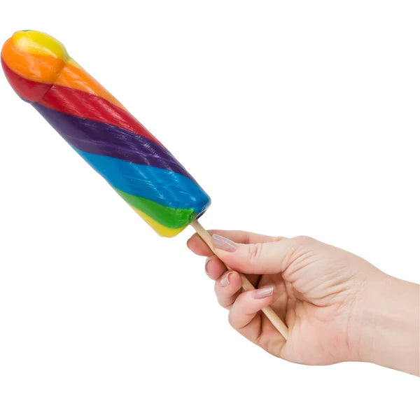 Jumbo cock pop rainbow 6”