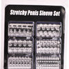 Stretchy Penis Sleeve - Ensemble de 6 anneaux péniens extensibles et texturés