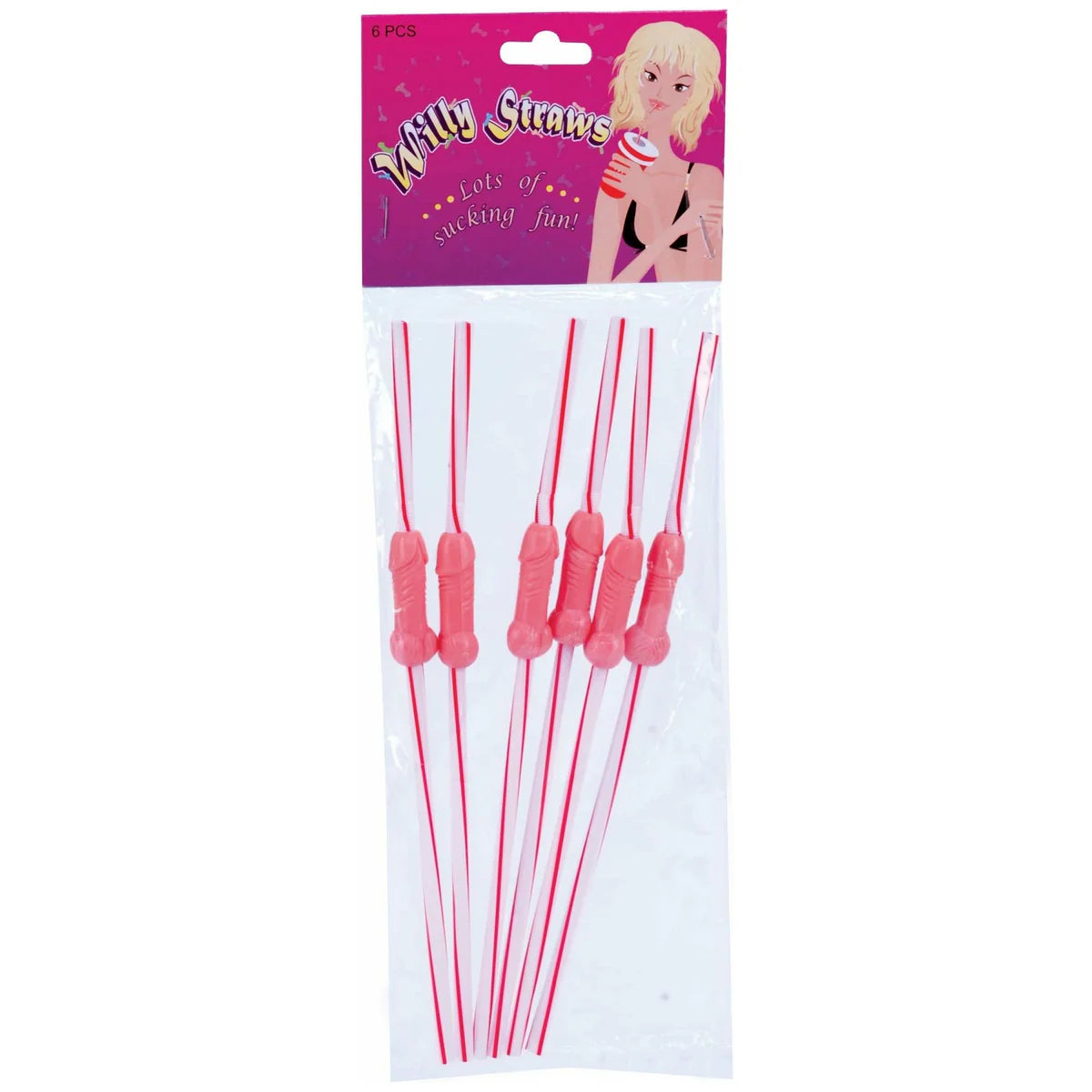 Pailles souples TYTF pour pénis - Couleur chair - Lot de 6