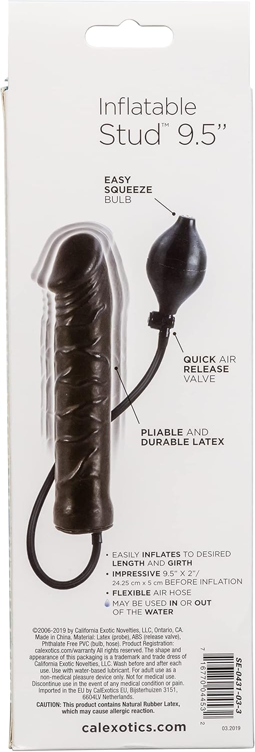 Calexotics - Dildo Noir Gonflable 9,5"