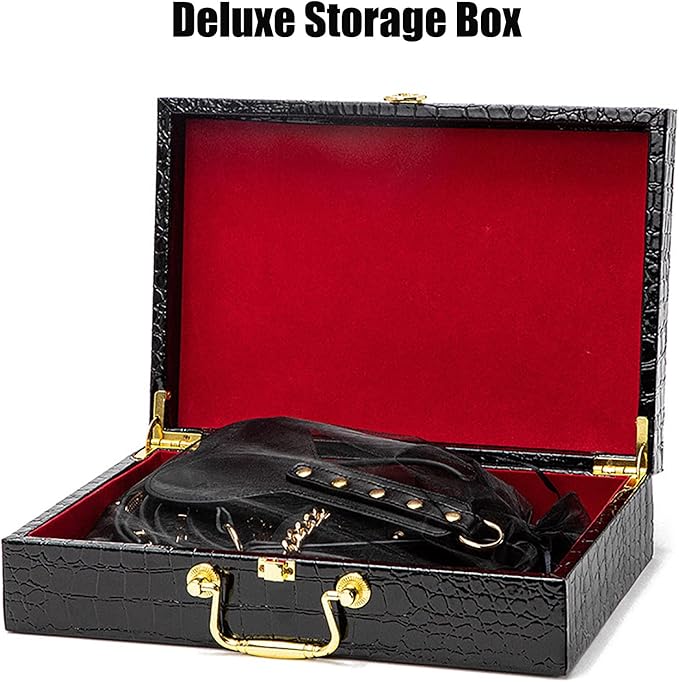 Kit de bondage en cuir véritable - 8 pcs