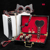 Kit de bondage en cuir véritable - 8 pcs