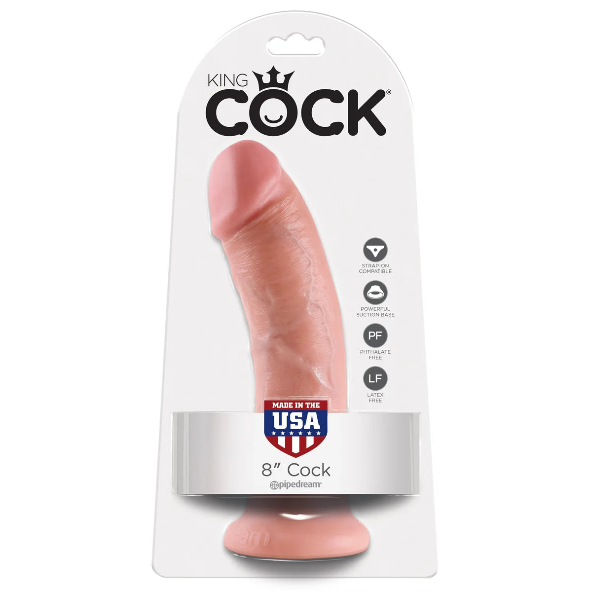 Godemiché King Cock 8 pouces de Pipedream Products
