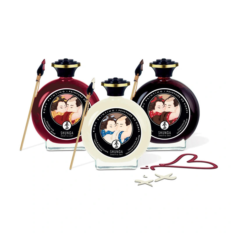 Shunga - Peinture corporelle comestible (avec pinceau)
