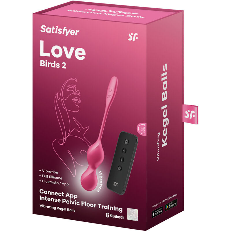 Satisfyer - Love Birds 2 Connect App (boules de geisha vibrantes + entraînement plancher pelvien)