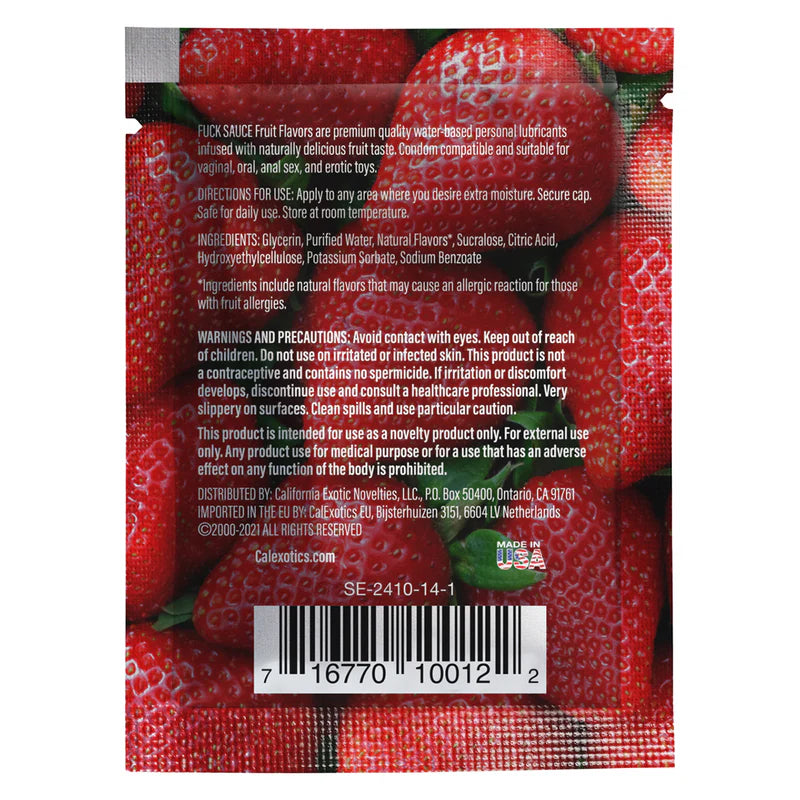 CalExotics® – Fuck Sauce – Lubrifiant personnel à base d'eau – Fraise