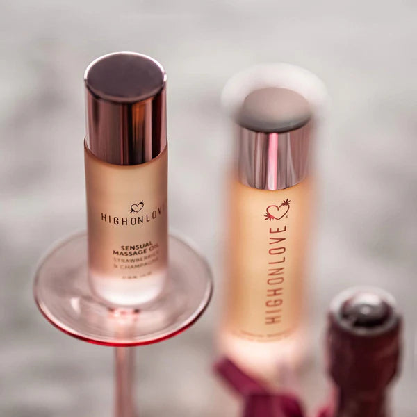 High on love - Mini massage oil strawberries & champagne