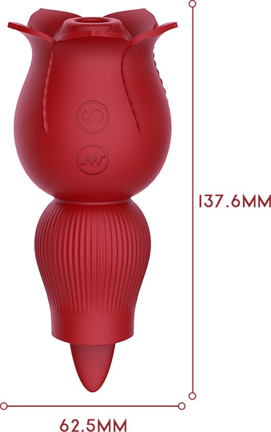 Fleur a double fonction suction et langue