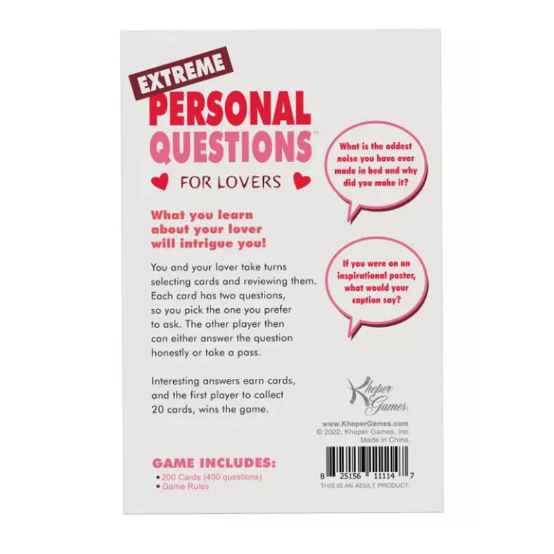 Kheper Games - Questions personnelles extrêmes pour les amoureux