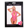 Leg Avenue - Body dos nu croisé à encolure en V – Rose