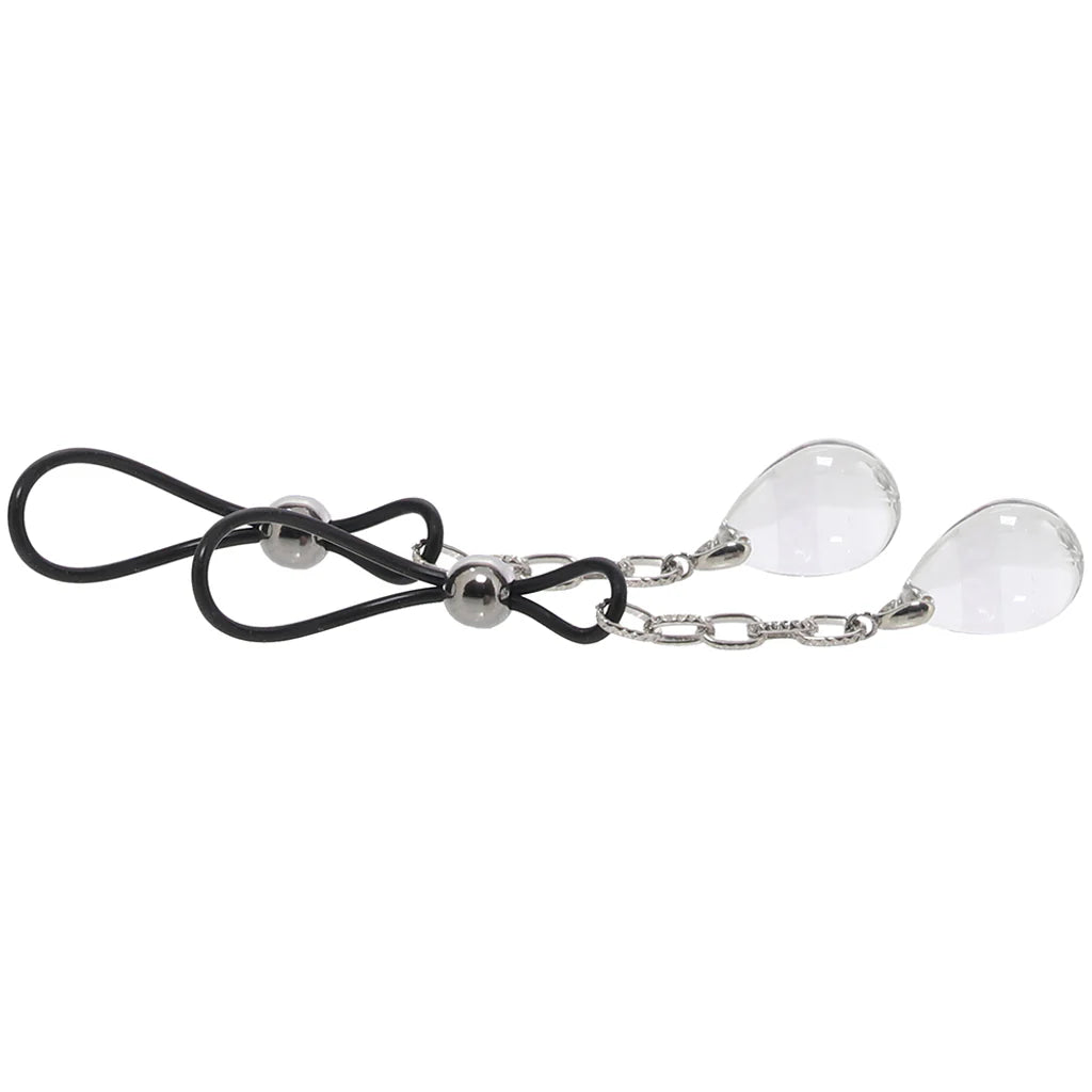 Calexotics nipple play non piercing nipple jewerly crystal teardrop