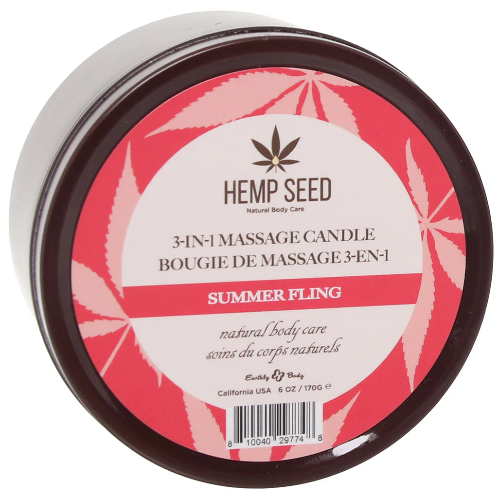 Bougie de massage 3 en 1 170 g (6 oz) parfum Summer Fling Hemp Seed