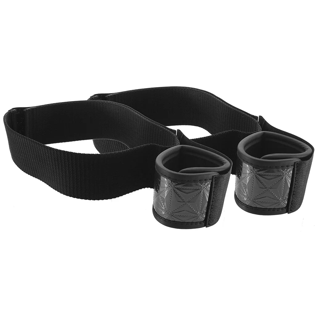 Menottes WhipSmart Diamond pour poignets et cuisses, noires