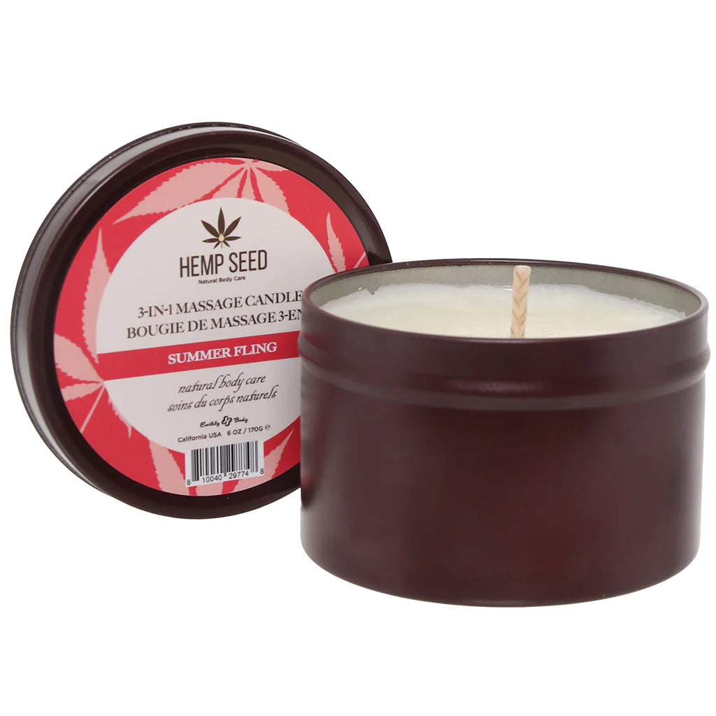 Bougie de massage 3 en 1 170 g (6 oz) parfum Summer Fling Hemp Seed