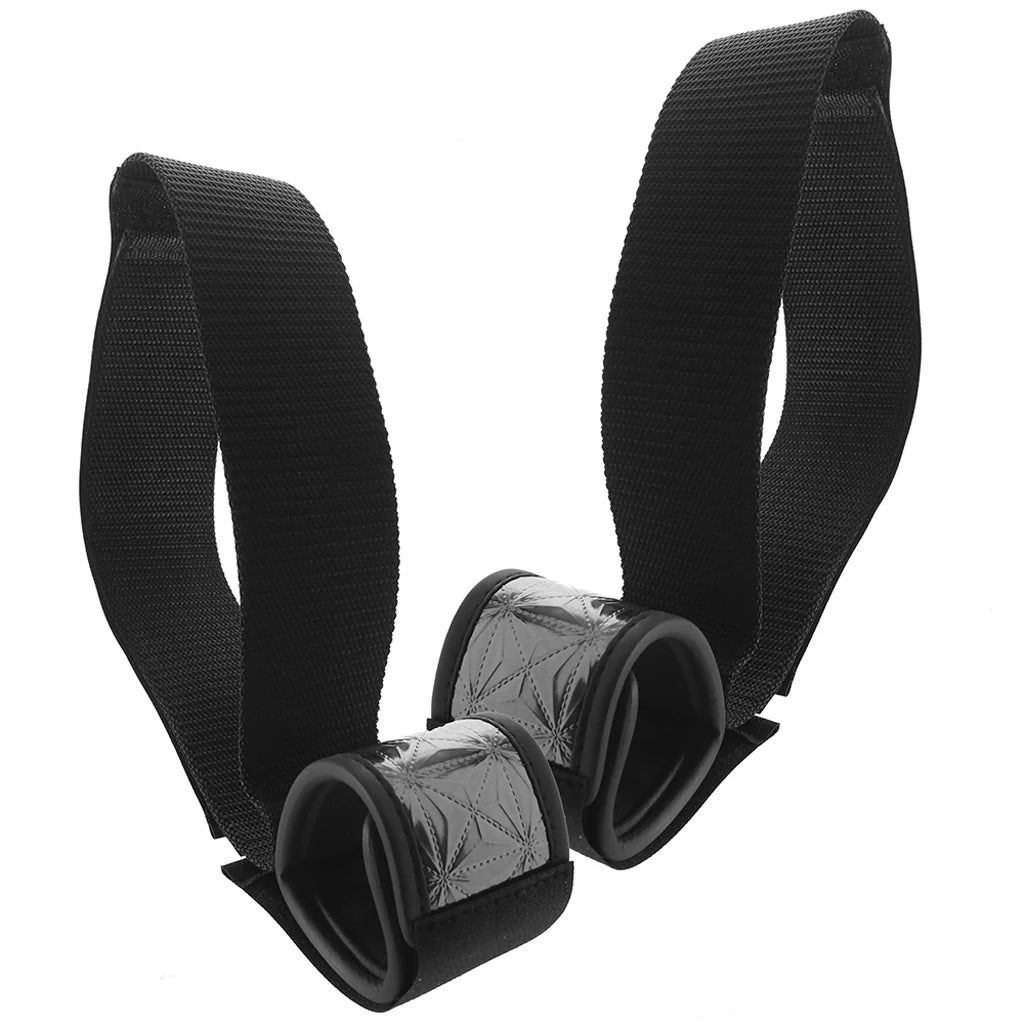 Menottes WhipSmart Diamond pour poignets et cuisses, noires