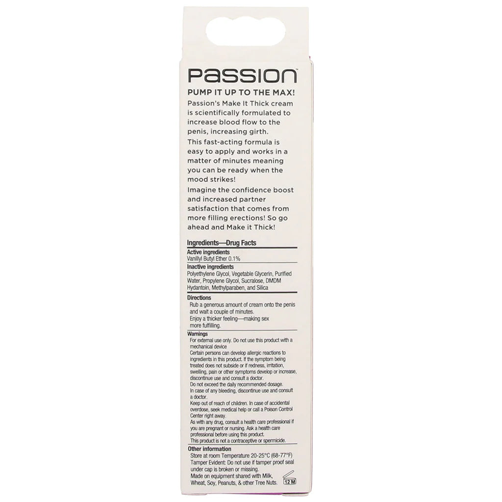 Crème épaississante Passion Make It Thick en format 44 ml (1,5 oz) Passion Pals