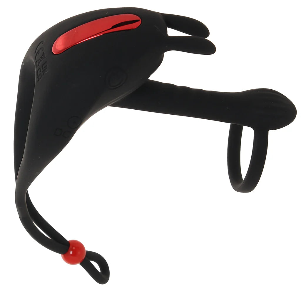 Anneau pénien et anneau de serrage pour testicules avec télécommande Cock Power