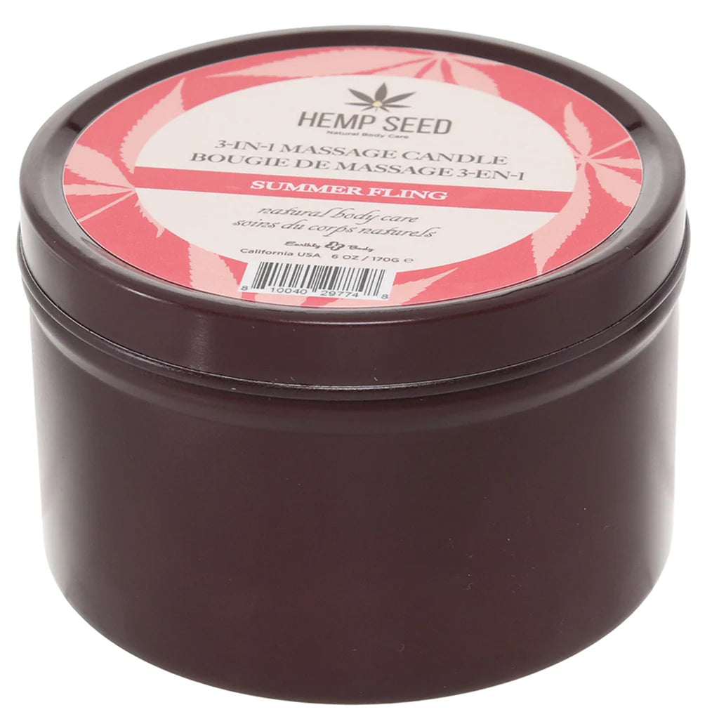 Bougie de massage 3 en 1 170 g (6 oz) parfum Summer Fling Hemp Seed